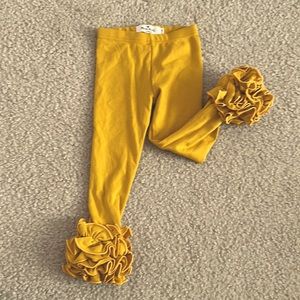 Marie Nicole Clothing 2T mustard yellow ruffle pants